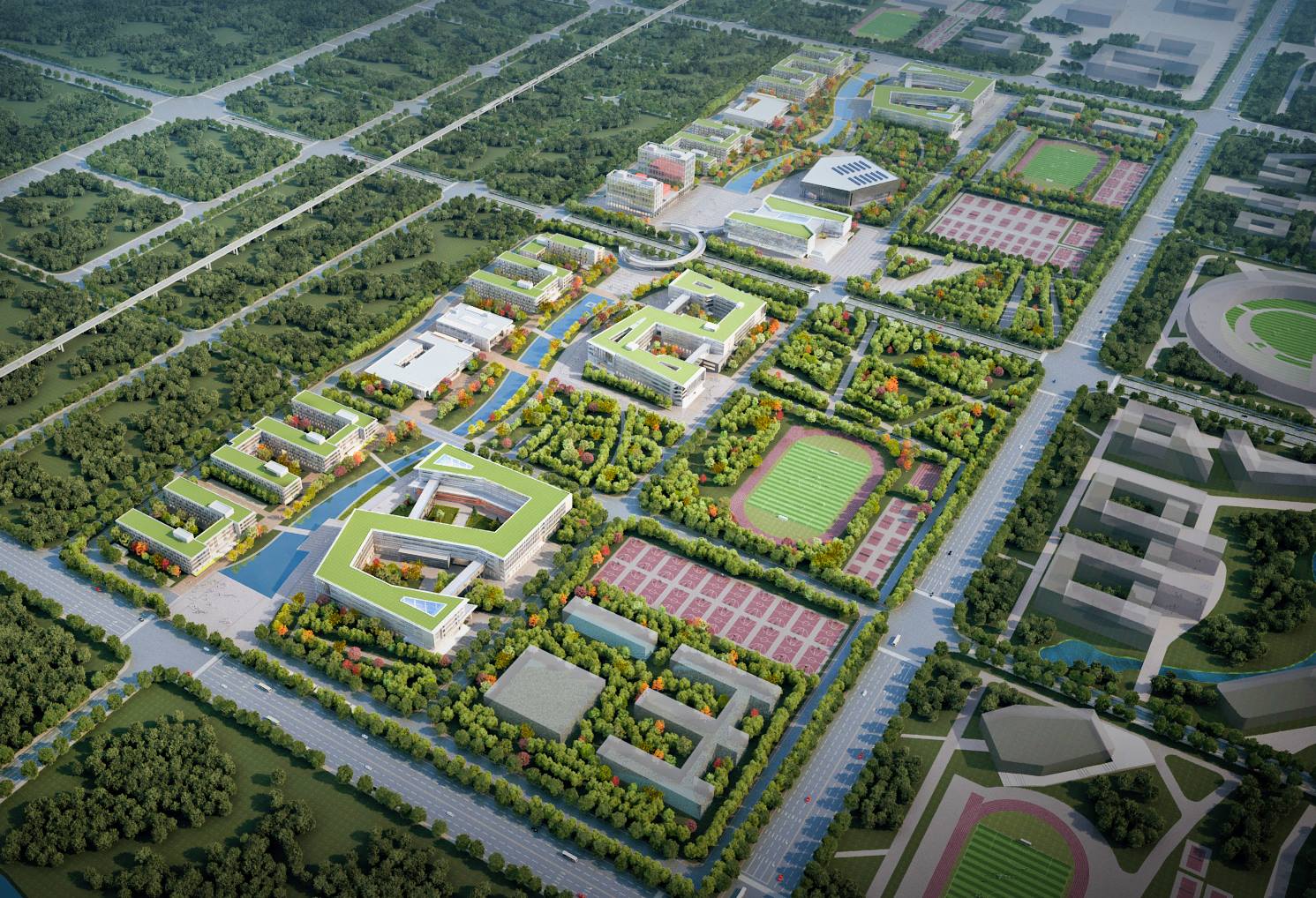 石家庄职业技术学院正定新区新校区一期项目效果图1.jpg